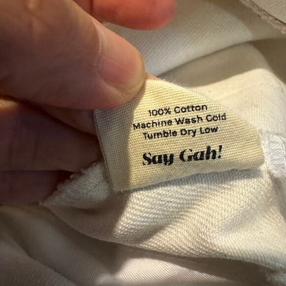 Lisa says gah sheep print fun colorful flat front straight cut size 30 pants - Picture 7 of 10